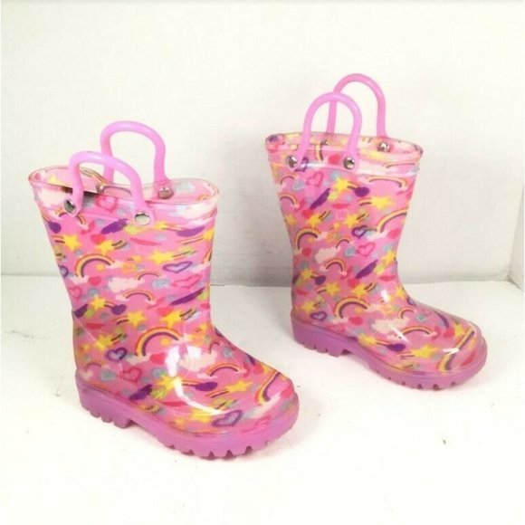 Olive & Edie Shoes Olive Edie Toddler Girl Rain Boots Rainbow